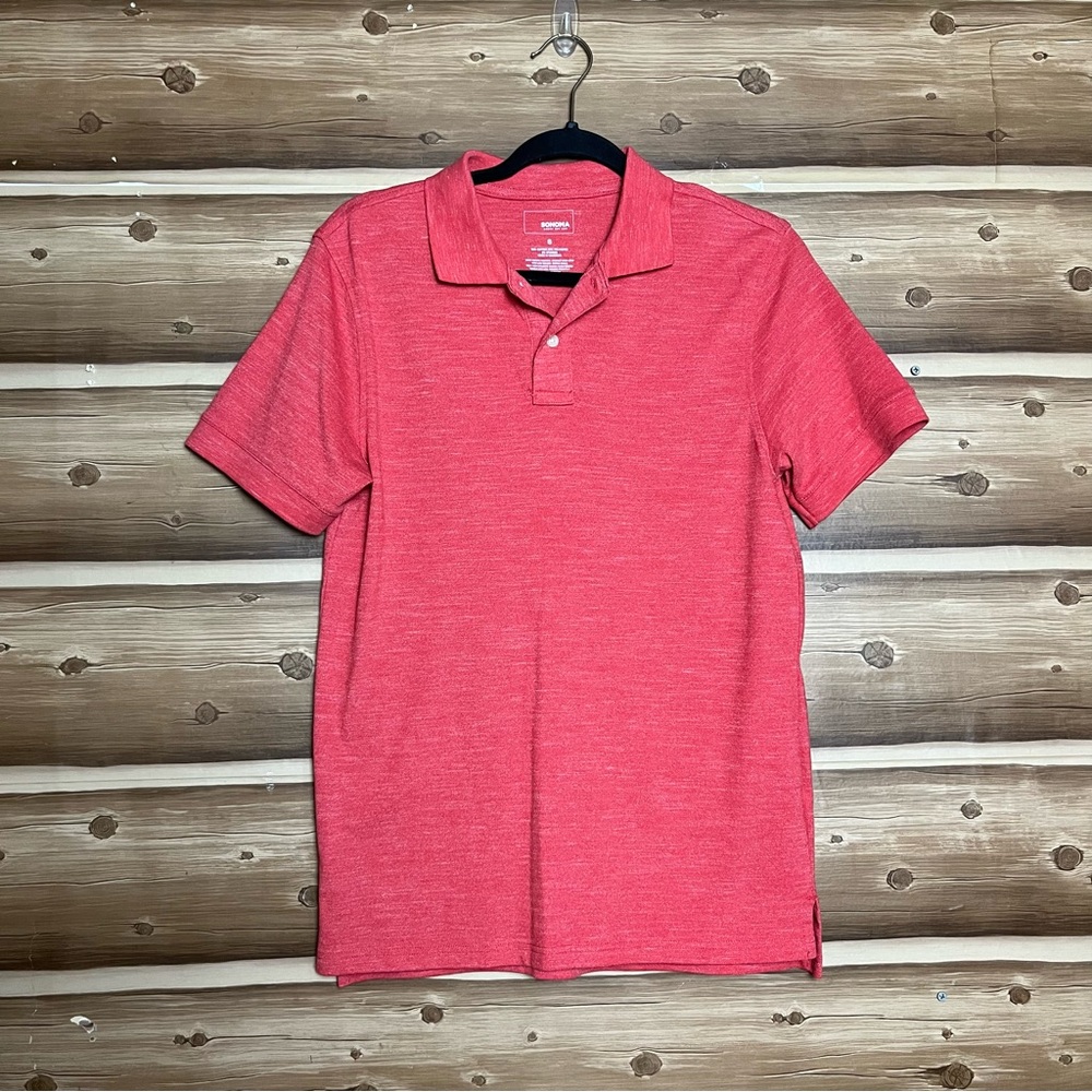 5/$25 Sonoma men red ‎ shor sleeve polo shirt size small - Picture 2 of 7